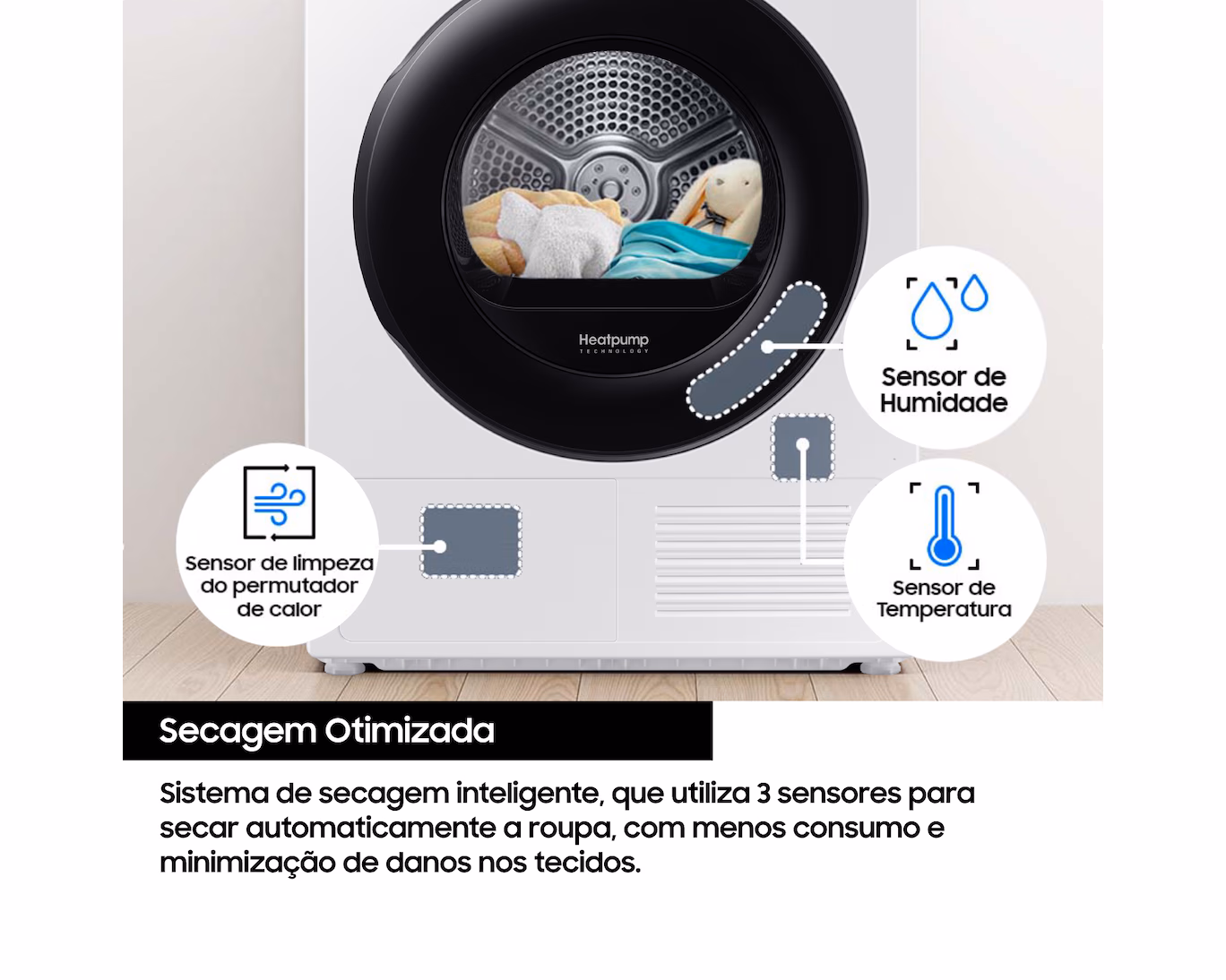 Máquina de Secar Roupa Samsung 9KG WIFI DV90DG52A0AEEP 4