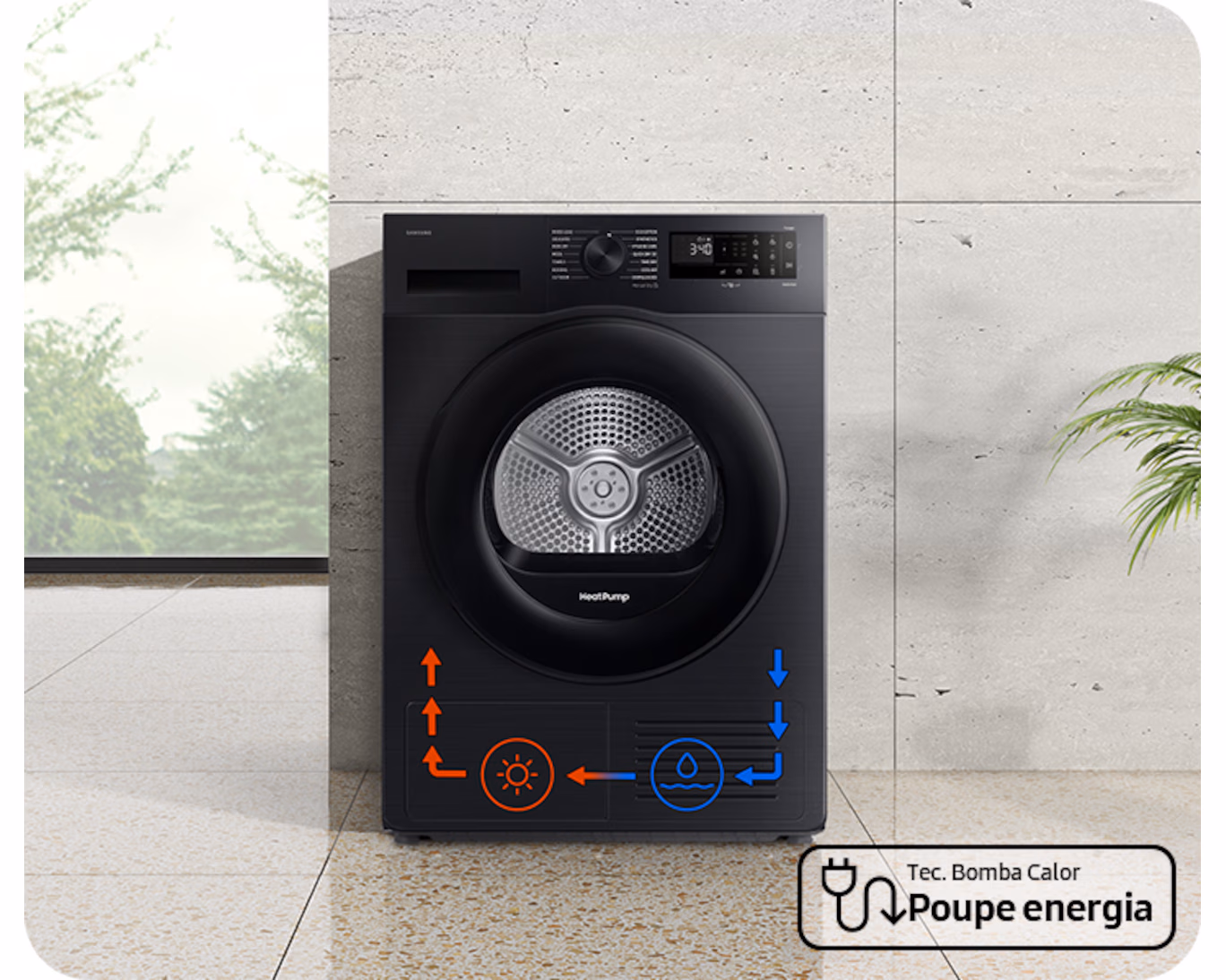 Máquina de Secar Roupa Samsung 9KG WIFI DV90DG52A0AEEP 7