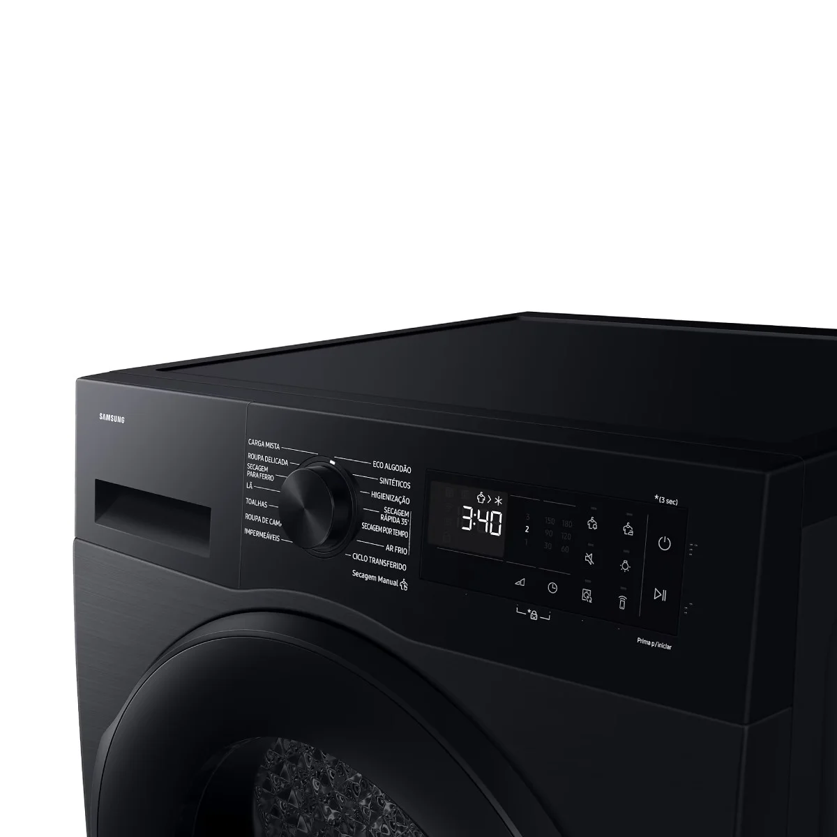 Máquina de Secar Roupa Samsung 9Kg Preta WIFI - DV90DG52A0ABEP 3