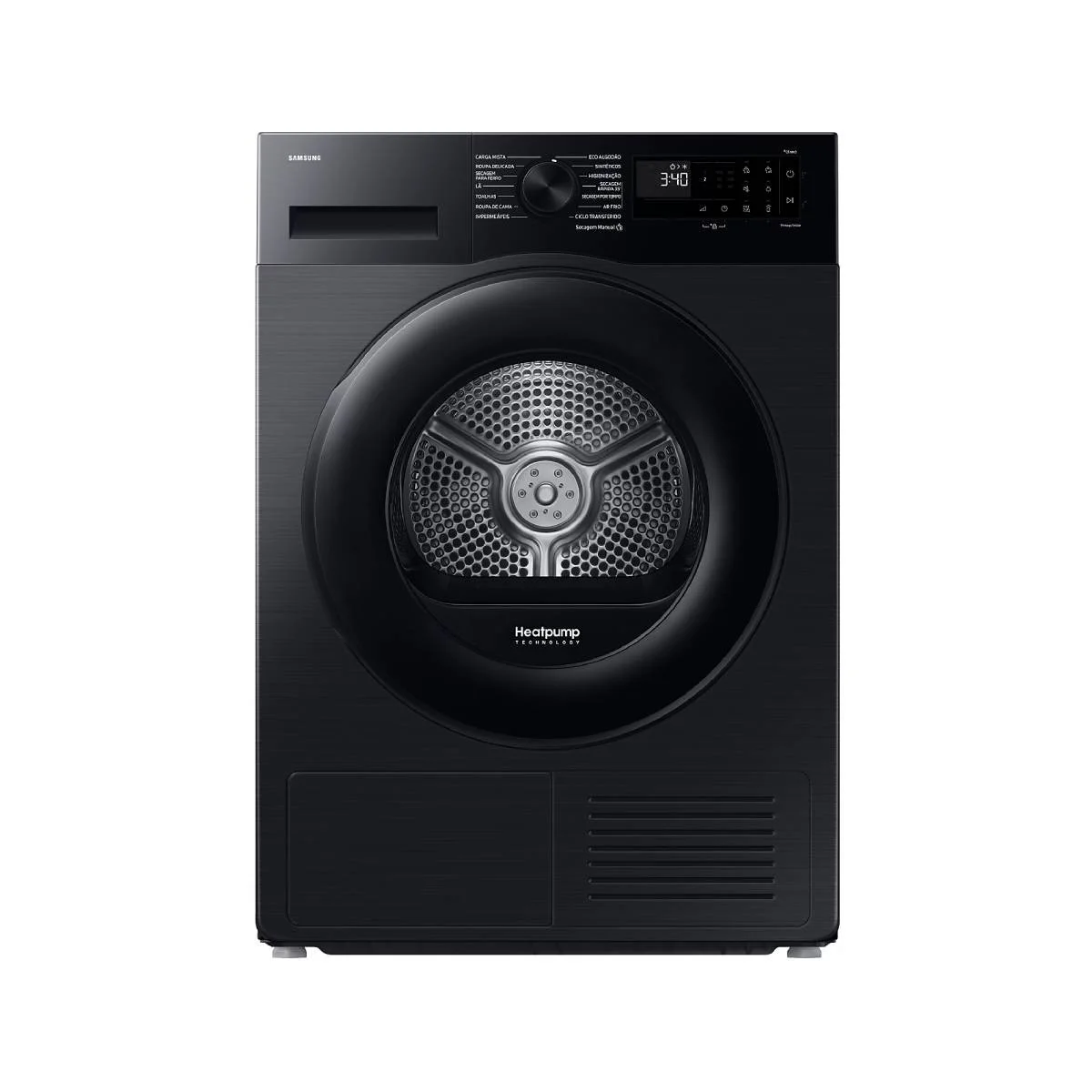 Máquina de Secar Roupa Samsung 9Kg Preta WIFI - DV90DG52A0ABEP 1