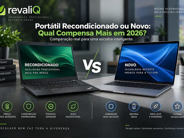 Portátil Recondicionado ou Novo: Qual Compensa Mais em 2026?