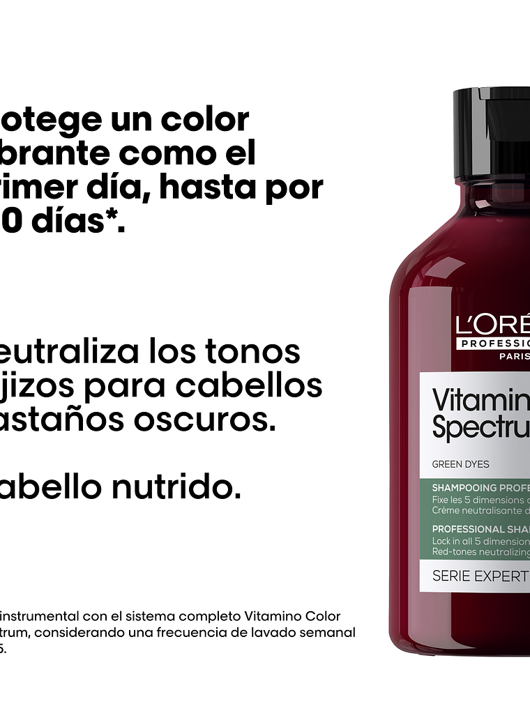 SHAMPOO NEUTRALIZANTE VERDE VITAMINO COLOR SPECTRUM 300ML 2