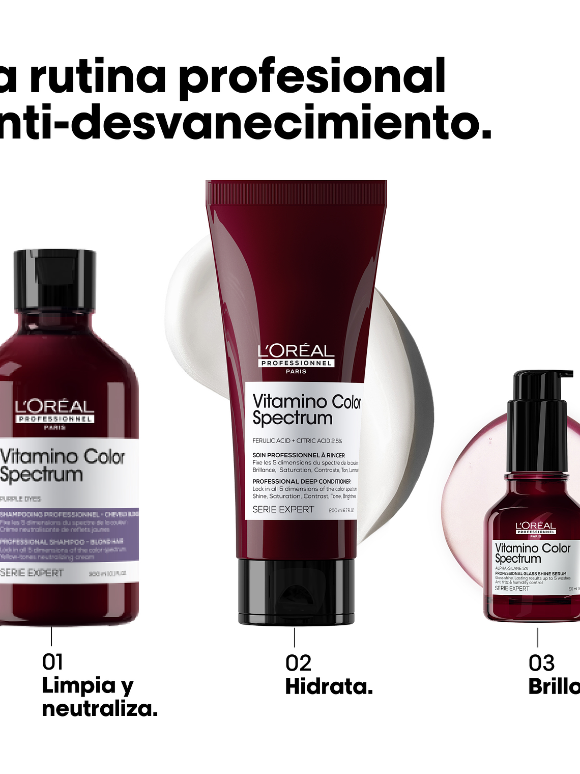 SHAMPOO NEUTRALIZANTE VIOLETA VITAMINO COLOR SPECTRUM 300ML 2
