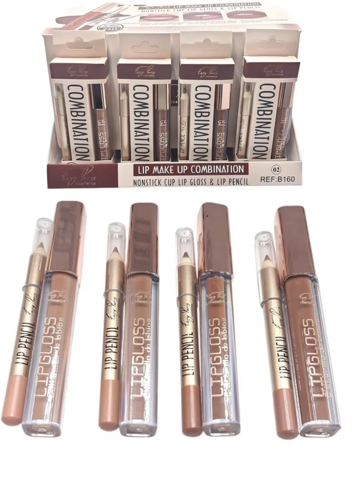 MATTE LIPOGLOSS + LIP PENCIL  REF PARIS  B160 1