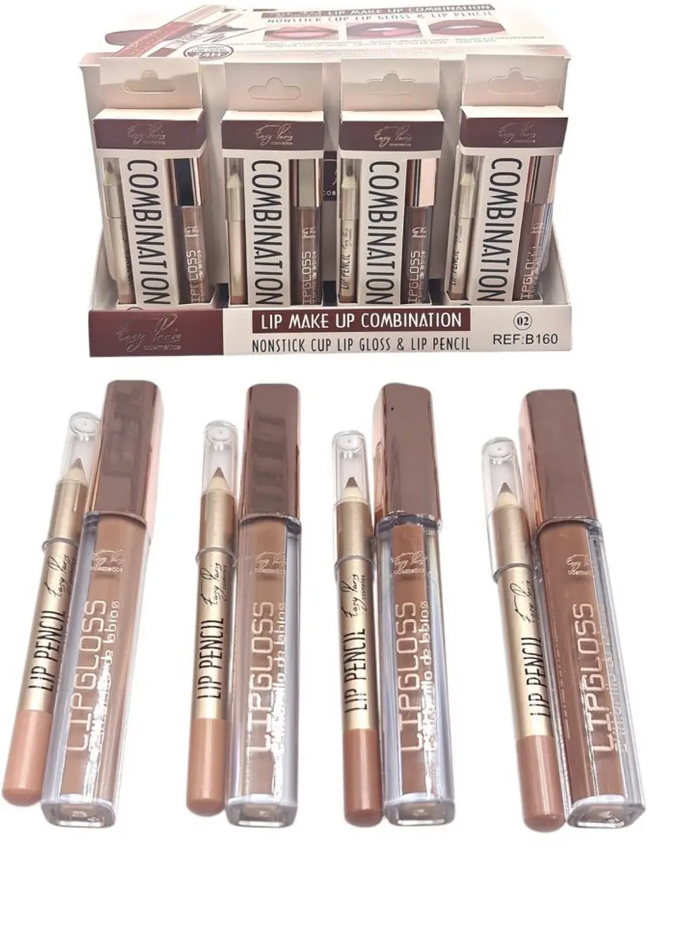 MATTE LIPOGLOSS + LIP PENCIL  REF PARIS  B160 1