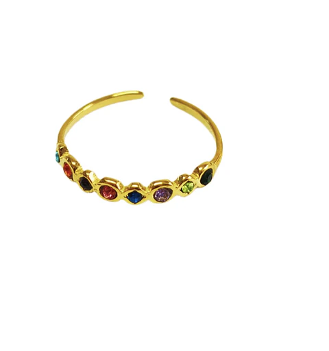 ANEL DE AÇO AJUSTÁVEL DOURADO  AAJA-235