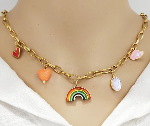 Colar Charm Aço Inoxidável CB C28399