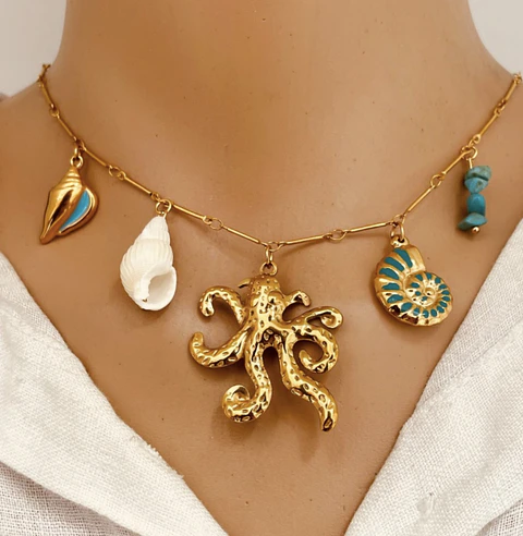 Colar Charm Aço Inoxidável  C28335
