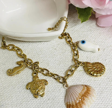 Pulseira Charm Aço Inoxidável      P25336