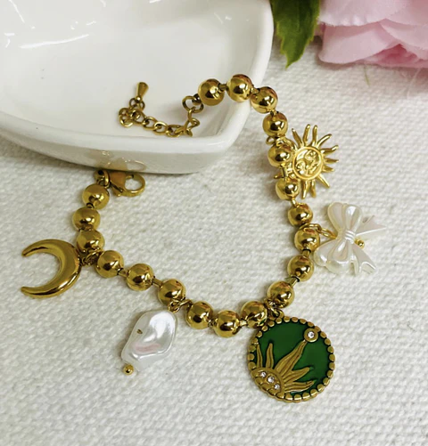 Pulseira Charm Aço Inoxidável     P25338