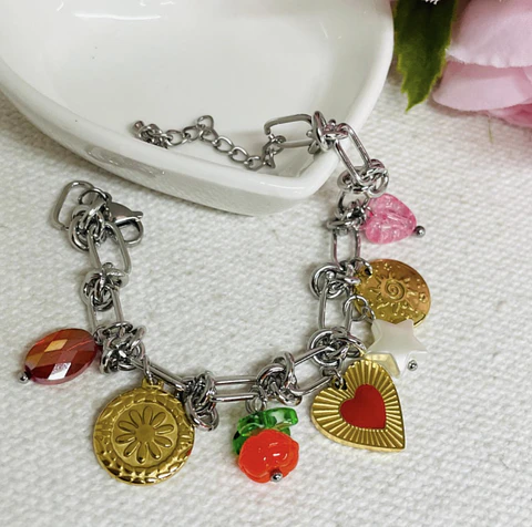 Pulseira Charm Aço Inoxidável     P25340