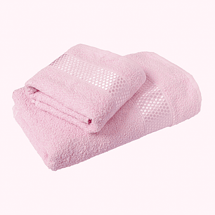 Juego de toalla y toallón - Rosa