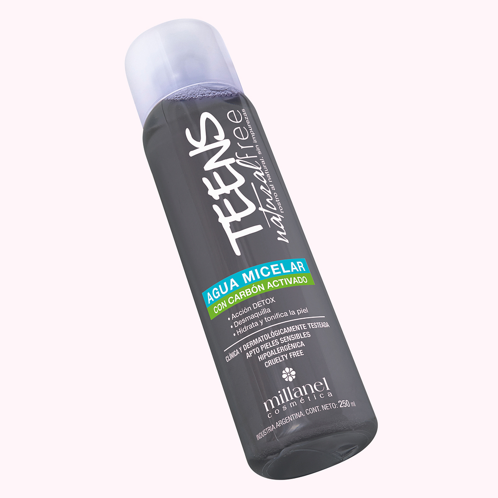Agua Micelar con carbón activado Natural Free Teens