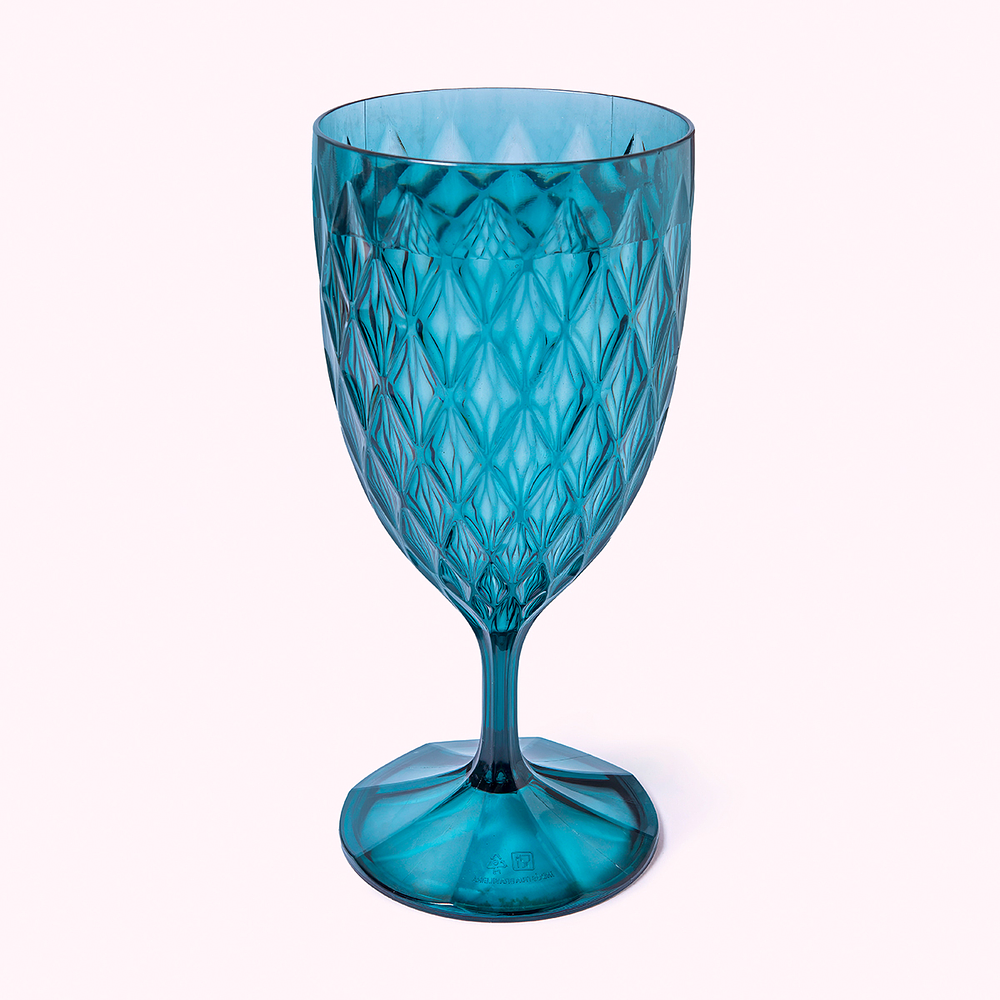 Copa Agua Glamour Azulino - set x 3