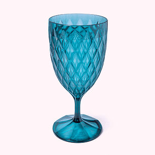 Copa Agua Glamour Azulino - set x 3