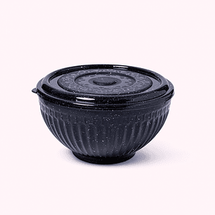 Ensaladera mediana Black con tapa 