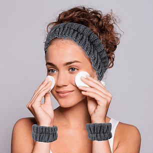 Vincha + 2 muñequeras Skincare