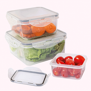 Herméticos cuadrados Set x 3 un