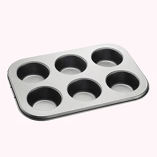 Molde para muffin Antiadherente Gris x 6  