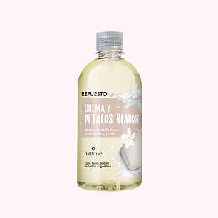 Repuesto Aromatizante Crema y Petalos blancos
