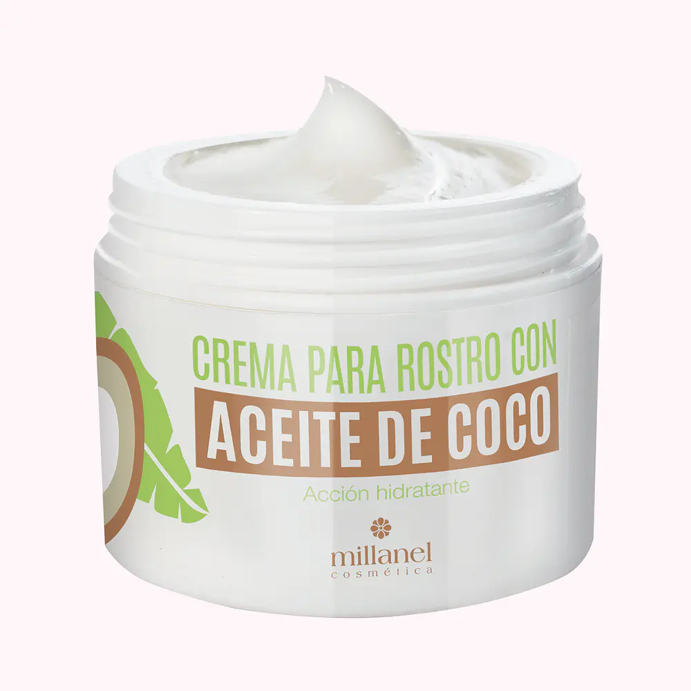Crema para rostro con Aceite de Coco