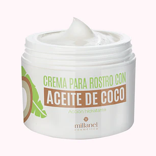 Crema para rostro con Aceite de Coco