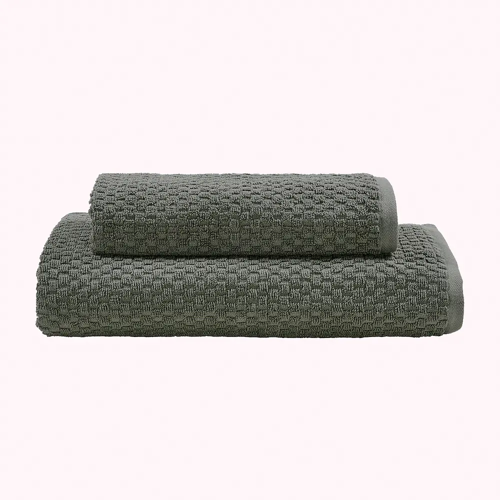 Jgo de Toallón y Toalla Squares Laurel  500g