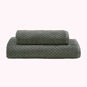 Jgo de Toallón y Toalla Squares Laurel  500g
