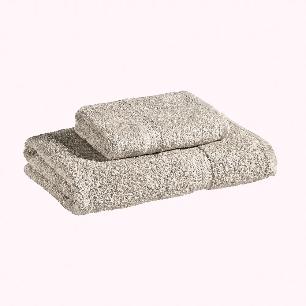 Jgo de toalla y toallón Beige