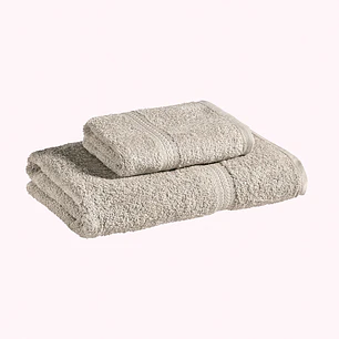 Jgo de toalla y toallón Beige