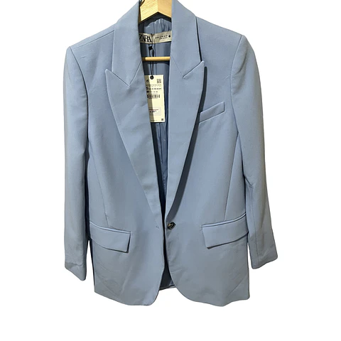 ZARA  Blazer celeste — Talla XS