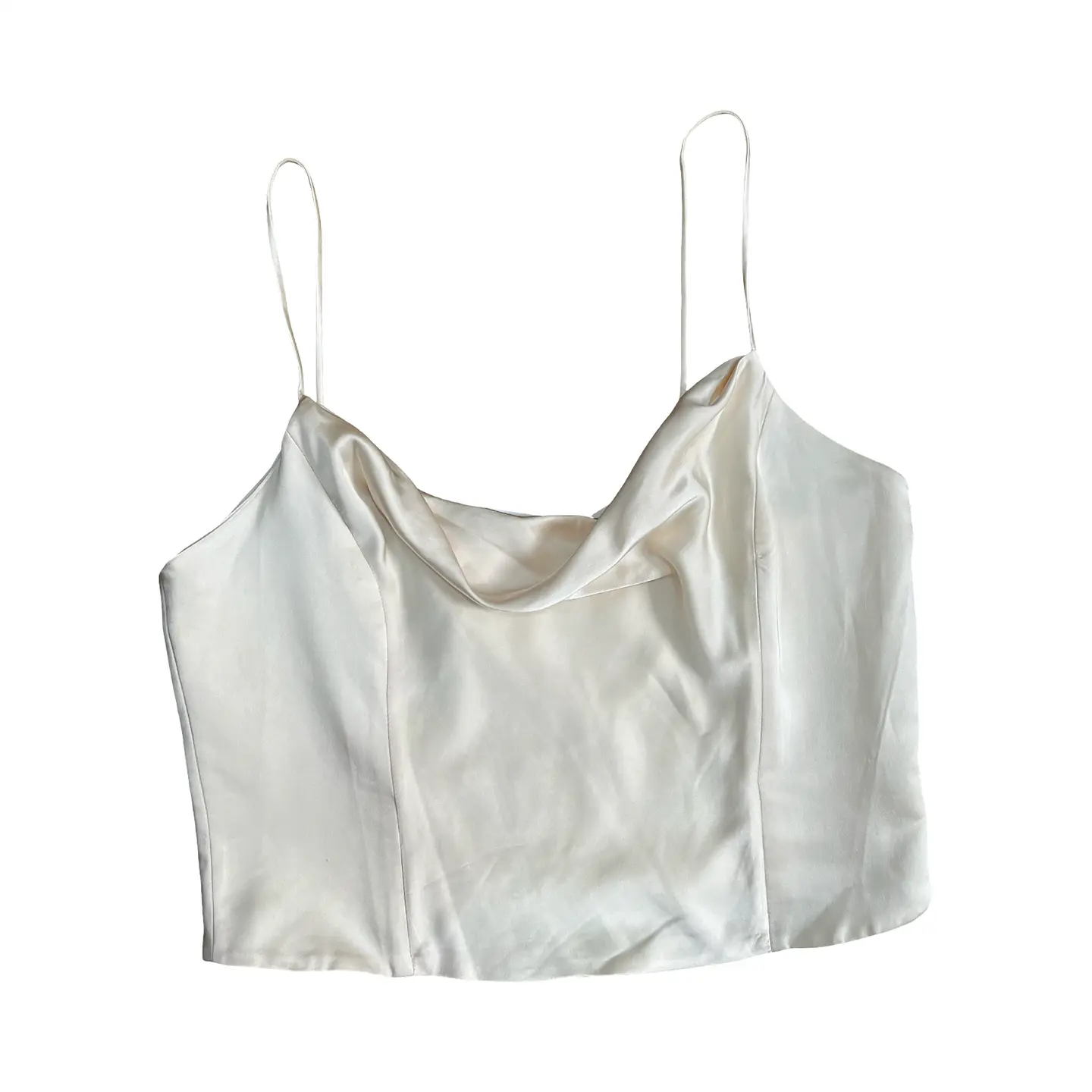 Top satinado marfil — Talla XL 1