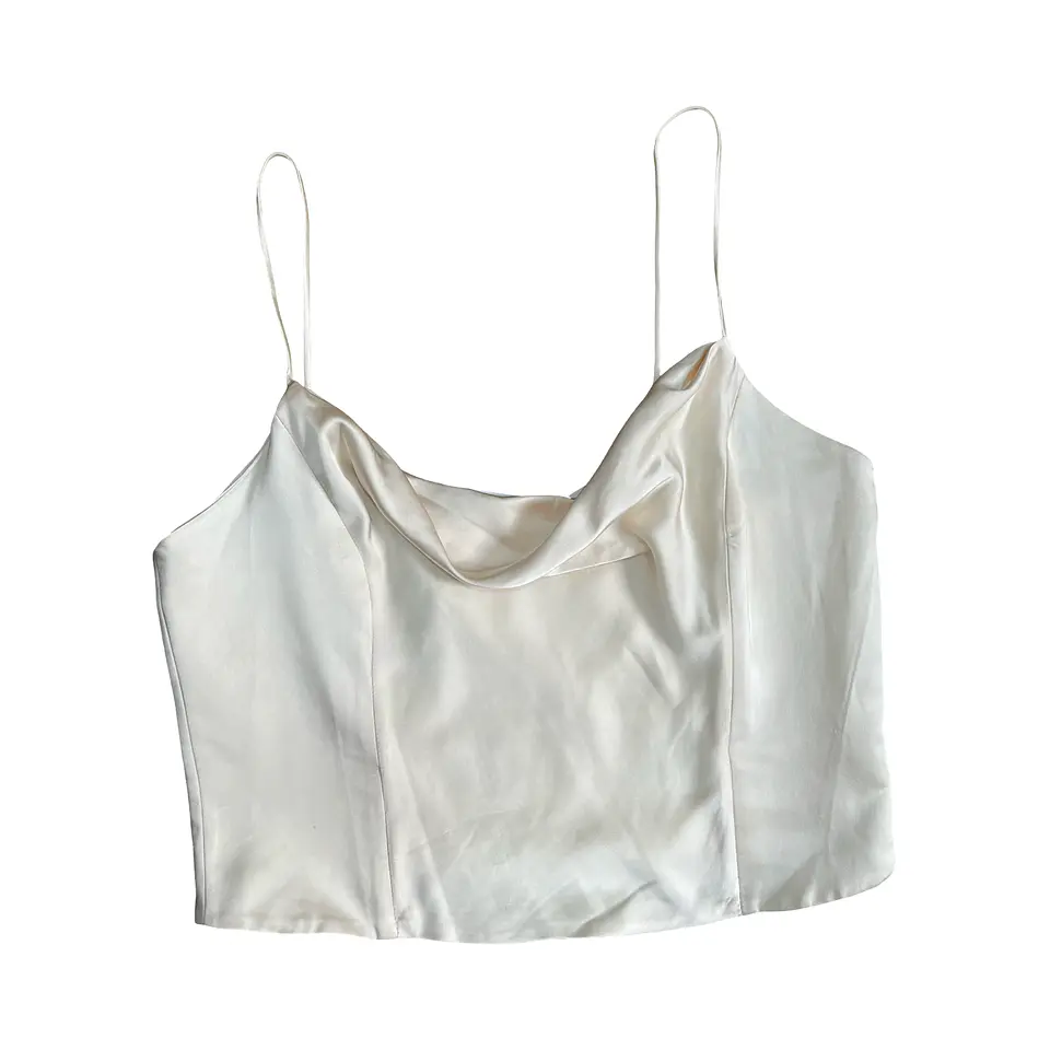 Top satinado marfil — Talla XL 1