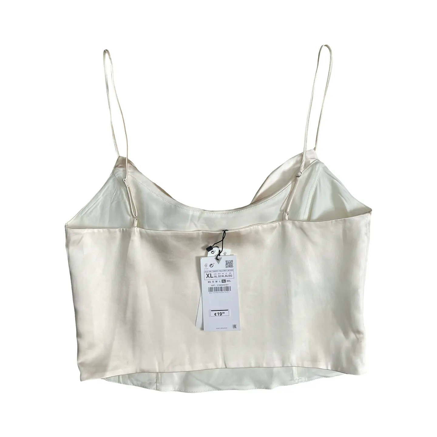 Top satinado marfil — Talla XL 2