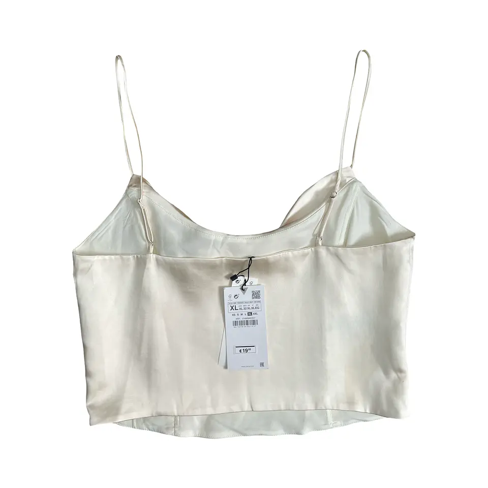 Top satinado marfil — Talla XL 2