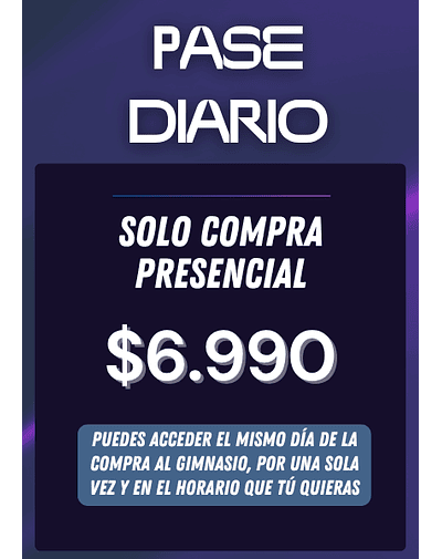 PASE DIARIO (COMPRA PRESENCIAL)
