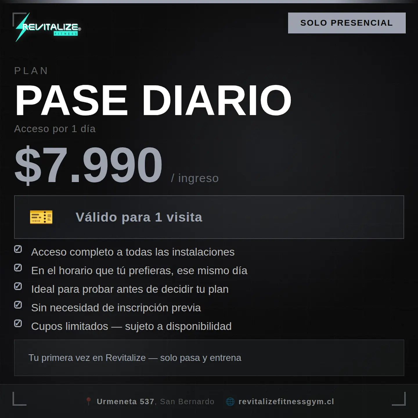 PASE DIARIO (SOLO COMPRA PRESENCIAL) 1