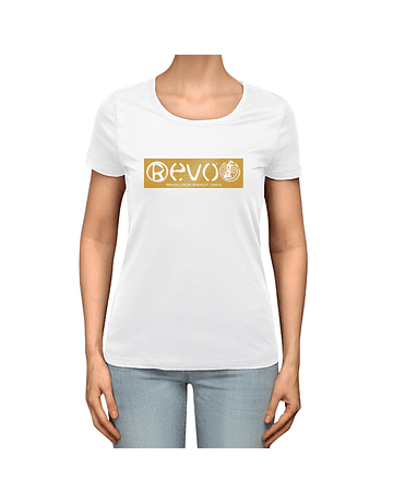 T-Shirt White Golden Women