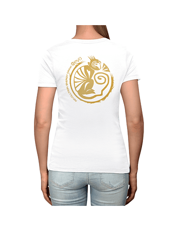 T-Shirt White Golden Women