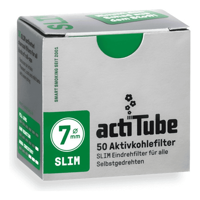 Boquillas O Filtros De Carbón Slim 7mm 50 Unidades -actitube 1
