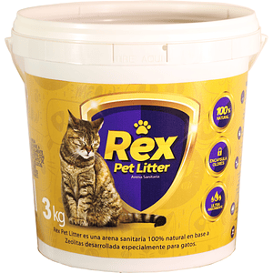 Rex Pet Litter 3 Kilos envase plástico