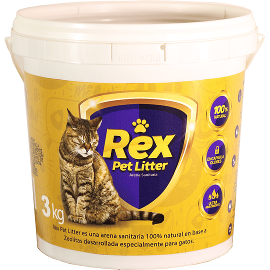 Rex Pet Litter 3 Kilos envase plástico