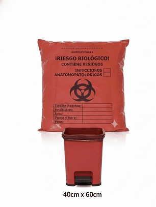 PAQUETE DE BOLSAS ROJAS X 10 UNIDS TAMAÑO 40CMX60CM - IDEAL PARA MICROGENERADORES