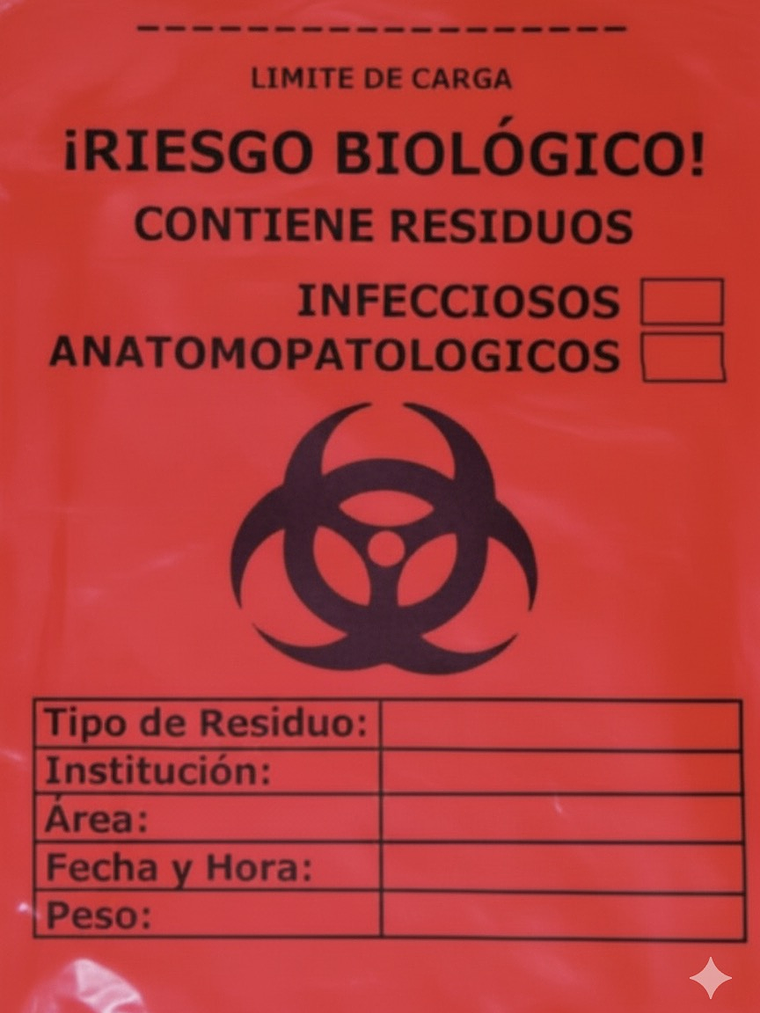 PAQUETE DE BOLSAS ROJAS X 10 TAMAÑO 50CMX70CM - IDEAL PARA PEQUEÑOS GENERADORES  3