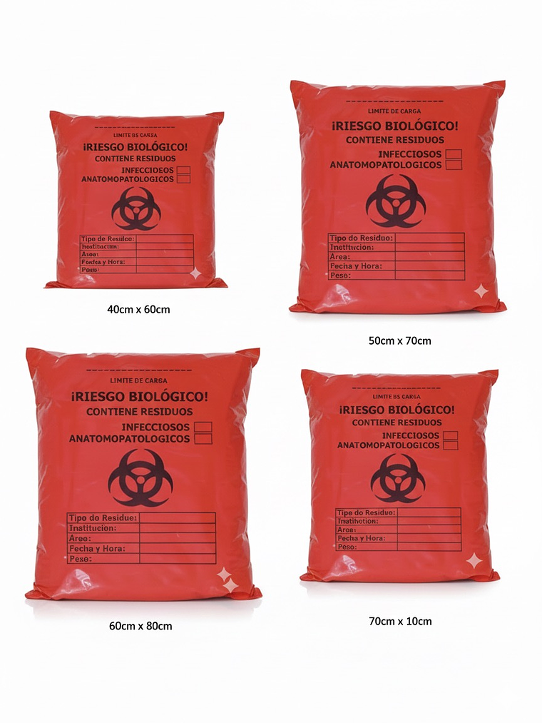 PAQUETE DE BOLSAS ROJAS X 10 TAMAÑO 70CMX100CM - IDEAL PARA GRANDES GENERADORES  4