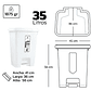 Papelera Luxury de Pedal 35 L - Miniatura 2