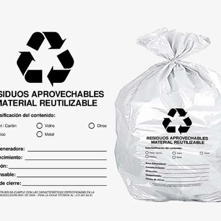 PAQ X 10 UNIDS TAMAÑO 50X70 CM ROTULADAS MARCADAS 2