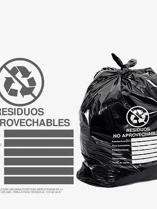 PAQ X 10 UNIDS TAMAÑO 70X100 CM NEGRAS ROTULADAS MARCADAS
