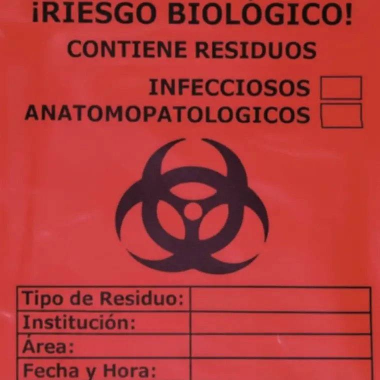 BOLSAS ROJAS ROTULADAS - RESID HOSPITALARIOS - TAMAÑO 90X120CM - CANECA EXTRA GRANDE 6