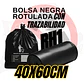 BOLSAS NEGRAS ROTULADAS - RESID NO APROVECHABLES - TAMAÑO 40X60CM - PAPELERA PEQUEÑA - Miniatura 1